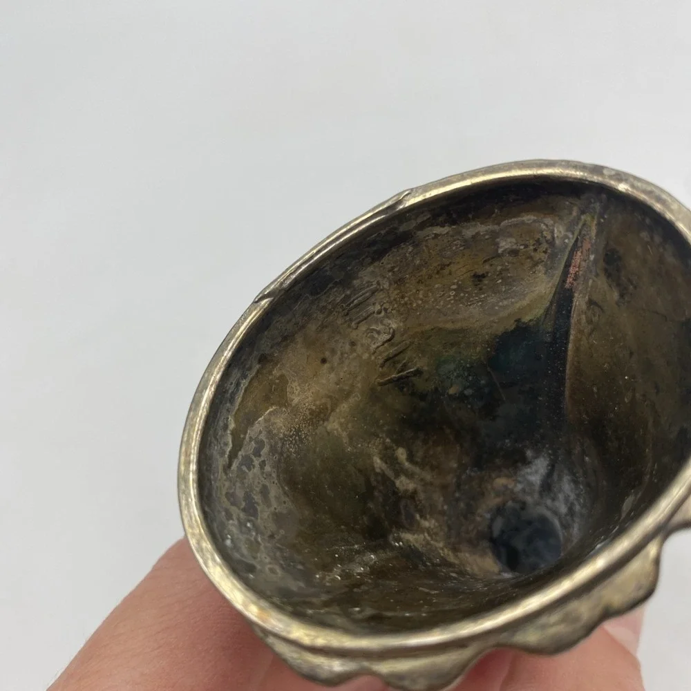 Vintage Pewter Choir Boy or Girl Candle Holder Made‎ in Italy 3.5